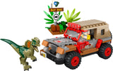 LEGO 76958 Jurassic Park Dilophosaurus Ambush Dinosaur Toy for Boys, Girls, Kids 6 Plus Years Old, with Dino Figure and Jeep Car Toy, 30th Anniversary Collection Set